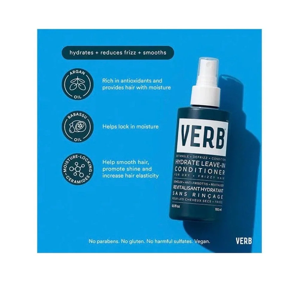 Verb Hydrate Leave-In Conditioner Argan Oil 6.5oz Spray Mist Smoothing